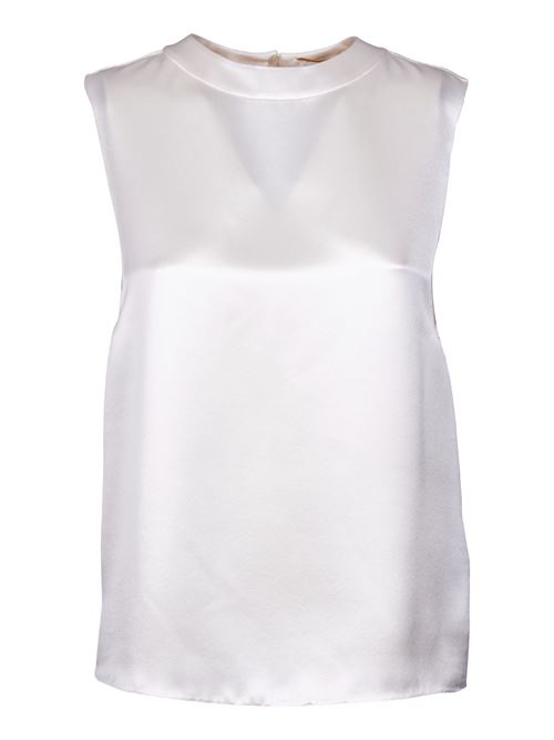 Organic silk tank top SAINT LAURENT | 766539Y6E179601